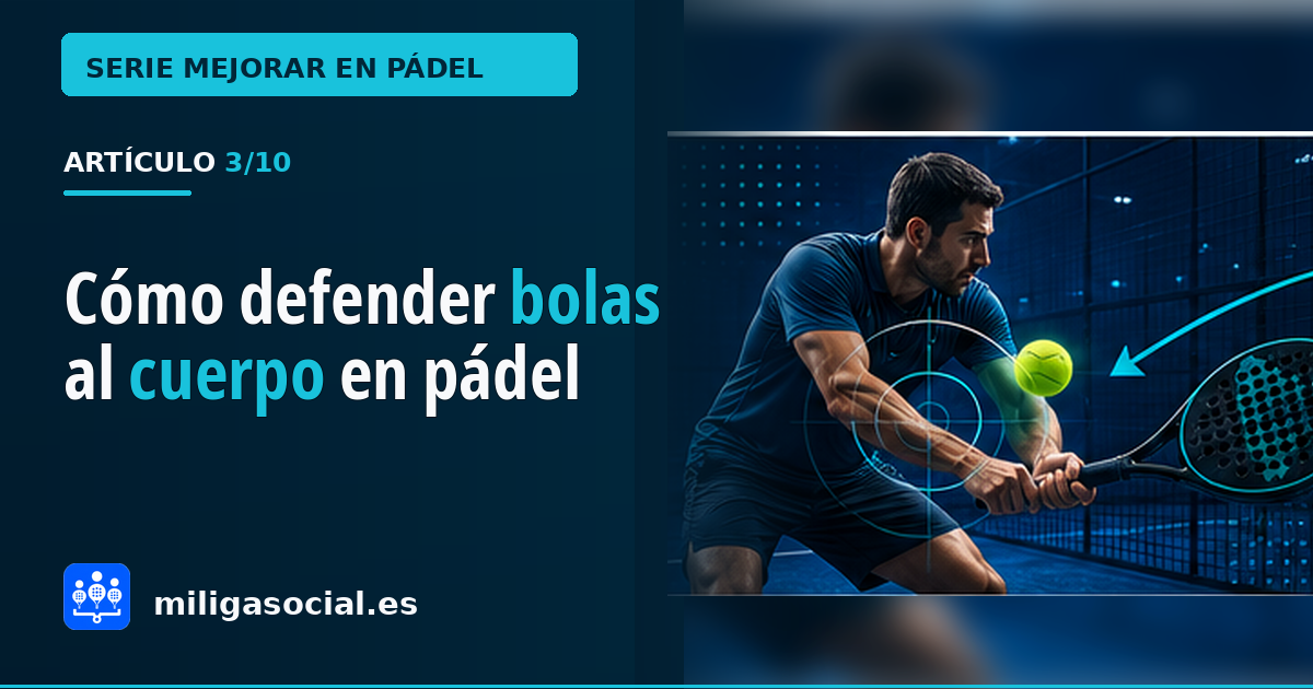 Cómo defender las bolas al cuerpo en pádel