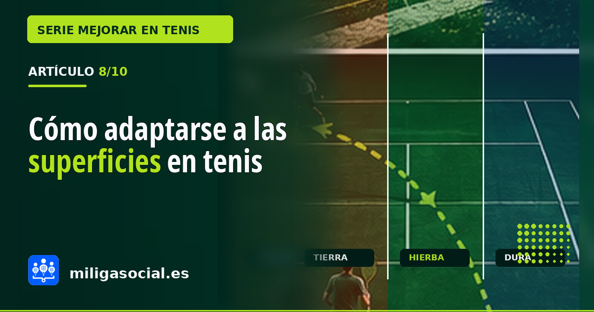 Cómo adaptar el juego a pista dura, tierra batida y césped artificial